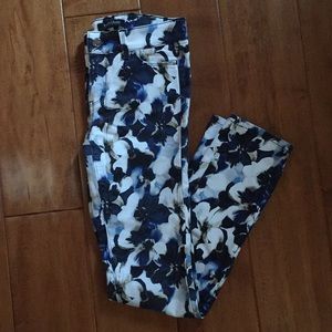 Floral Print Jeans
